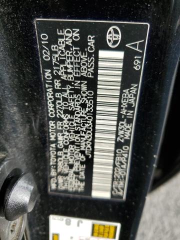 JTDKN3DU3A0133510 - 2010 TOYOTA PRIUS BLACK photo 13
