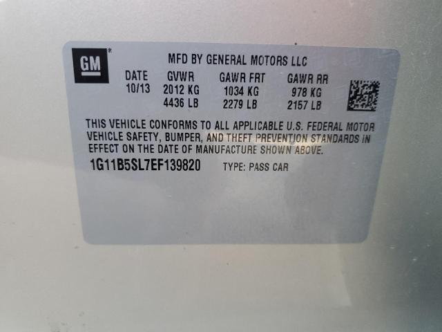 1G11B5SL7EF139820 - 2014 CHEVROLET MALIBU LS GOLD photo 12