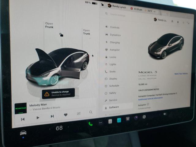 5YJ3E1EB8NF363122 - 2022 TESLA MODEL 3 Սև լուսանկար 9