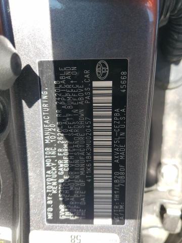 4T1K61BK3MU020457 - 2021 TOYOTA CAMRY XSE 灰色 照片 13