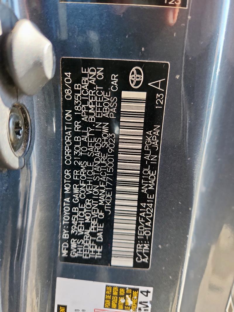 JTKDE177150019023 - 2005 TOYOTA SCION TC GRAY photo 13