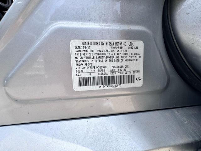 JN1EV7AP6JM350970 - 2018 INFINITI Q50 LUXE ვერცხლისფერი ფოტო 10