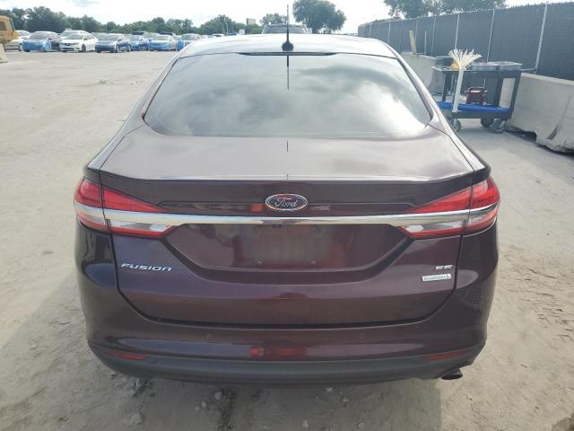 3FA6P0HD1HR299710 - 2017 FORD FUSION SE BURGUNDY photo 6