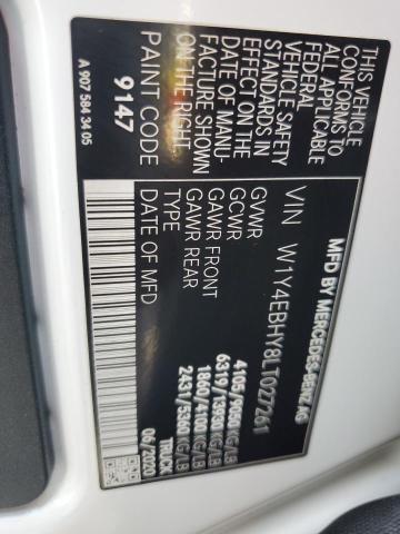 W1Y4EBHY8LT027261 - 2020 MERCEDES-BENZ SPRINTER 2500 WHITE photo 13