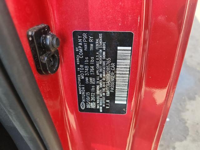 KMHTC6ADXGU285765 - 2016 HYUNDAI VELOSTER RED photo 12