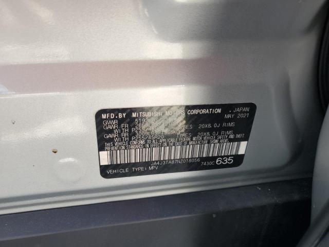 JA4J3TA87NZ018056 - 2022 MITSUBISHI OUTLANDER ES ვერცხლისფერი ფოტო 13