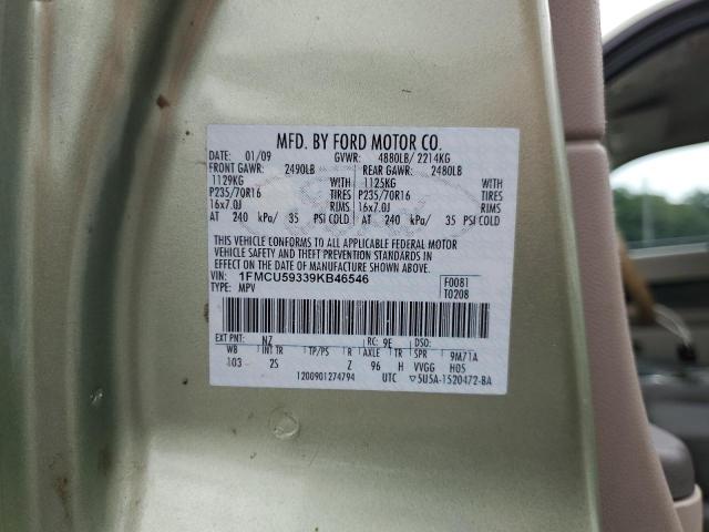 1FMCU59339KB46546 - 2009 FORD ESCAPE HYBRID 绿色 照片 13