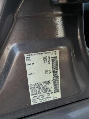 1N4AL3AP6GC169995 - 2016 NISSAN ALTIMA 2.5 BROWN photo 12