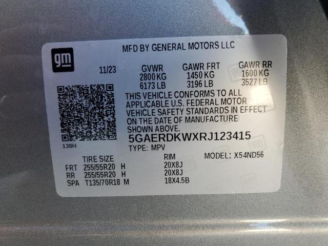 5GAERDKWXRJ123415 - 2024 BUICK ENCLAVE AVENIR 银色 照片 14