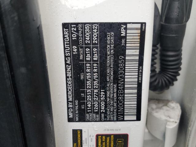 W1N0G8EB4NV330859 - 2022 MERCEDES-BENZ GLC 300 4MATIC WHITE photo 13