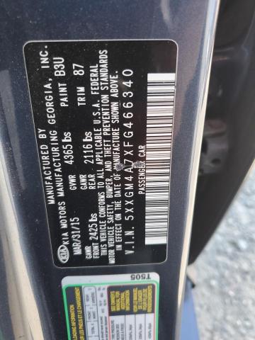 5XXGM4A7XFG466340 - 2015 KIA OPTIMA LX 灰色 照片 12