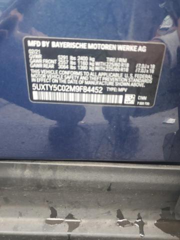 5UXTY5C02M9F84452 - 2021 BMW X3 XDRIVE30I BLUE photo 13