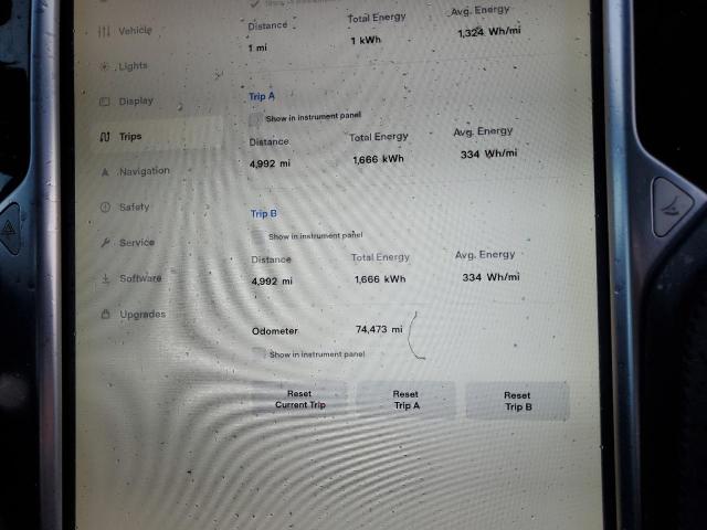 5YJSA1E19GF151945 - 2016 TESLA MODEL S WHITE photo 9