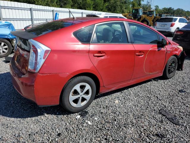 JTDKN3DU8D0347641 - 2013 TOYOTA PRIUS RED photo 3