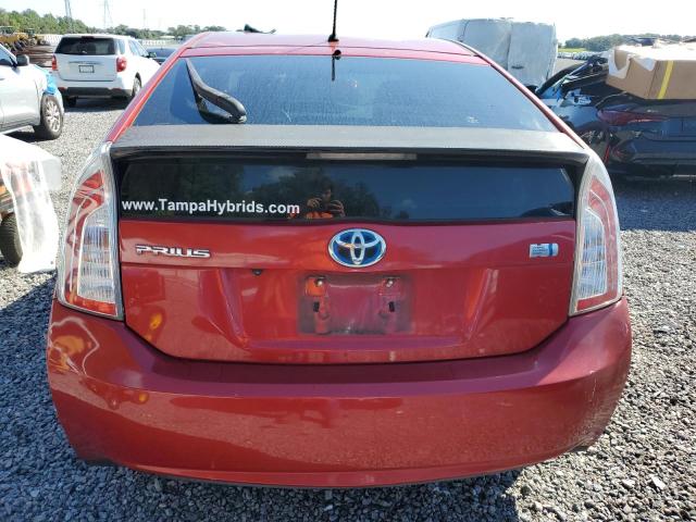 JTDKN3DU8D0347641 - 2013 TOYOTA PRIUS RED photo 6