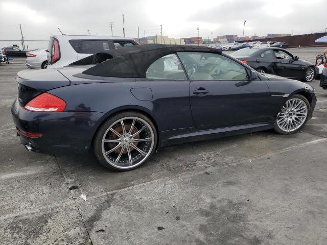WBAEB53548CX63022 - 2008 BMW 650 I BLUE photo 3