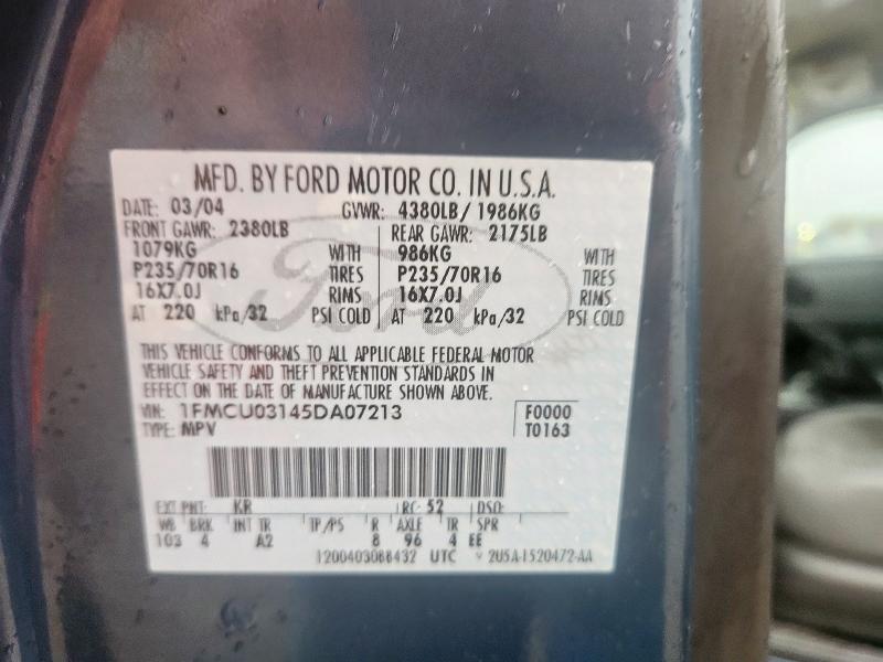 1FMCU03145DA07213 - 2005 FORD ESCAPE XLT 蓝色 照片 13