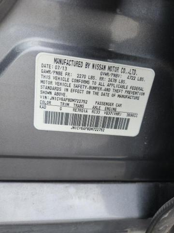 JN1CV6AP8DM722752 - 2013 INFINITI G37 BASE Boz foto 12