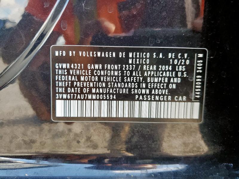 3VW6T7AU7MM005594 - 2021 VOLKSWAGEN GTI S Qara foto 12