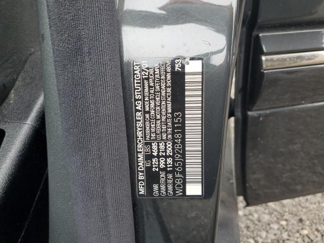 WDBJF65J92B481153 - 2002 MERCEDES-BENZ E 320 ნაცრისფერი ფოტო 12