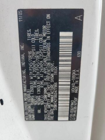 5TBKT421X6S477966 - 2006 TOYOTA TUNDRA WHITE photo 13