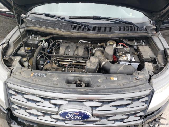1FM5K7D86KGA86400 - 2019 FORD EXPLORER XLT أسود صورة 12