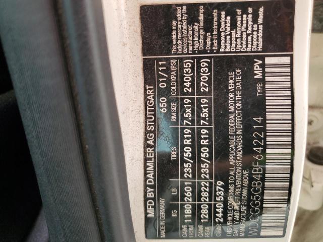 WDCGG5GB4BF642214 - 2011 MERCEDES-BENZ GLK 350 白色 照片 13