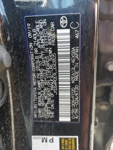 JTDS4RCE9LJ043825 - 2020 TOYOTA COROLLA SE أسود صورة 13