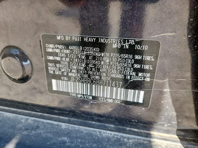 JF2SHBBC6BH711437 - 2011 SUBARU FORESTER 2.5X Gri fotoğraf 13