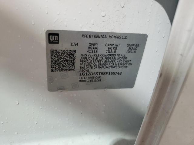 1G1ZD5ST5SF155748 - 2025 CHEVROLET MALIBU LT 白色 照片 12