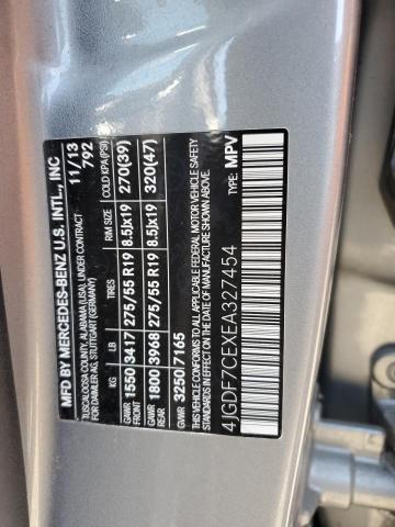 4JGDF7CEXEA327454 - 2014 MERCEDES-BENZ GL 450 4MATIC SILVER photo 13