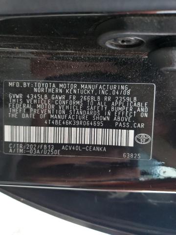 4T4BE46K39R064695 - 2009 TOYOTA CAMRY BASE 黑色 照片 13