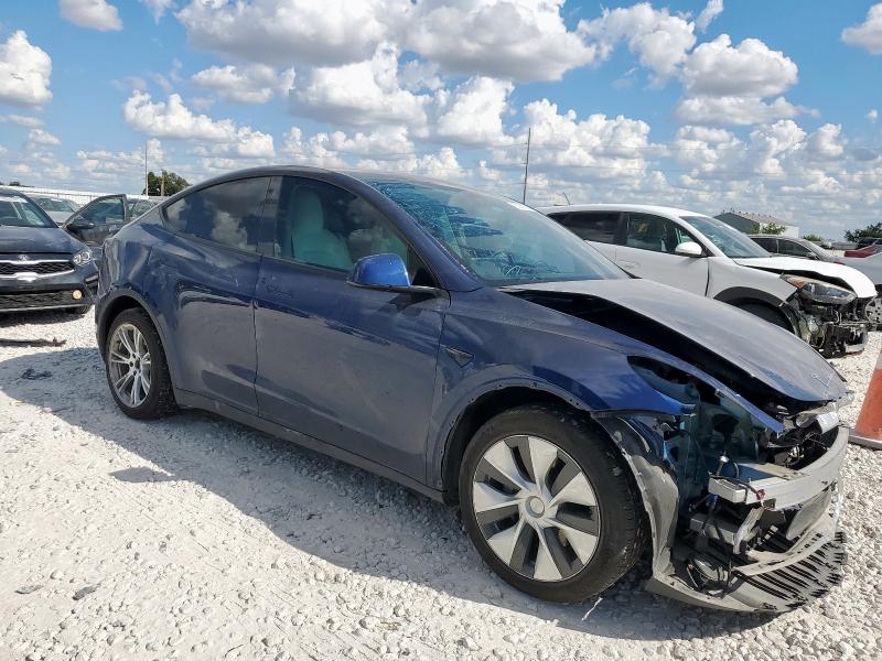 7SAYGAEE4NF415746 - 2022 TESLA MODEL Y 蓝色 照片 4