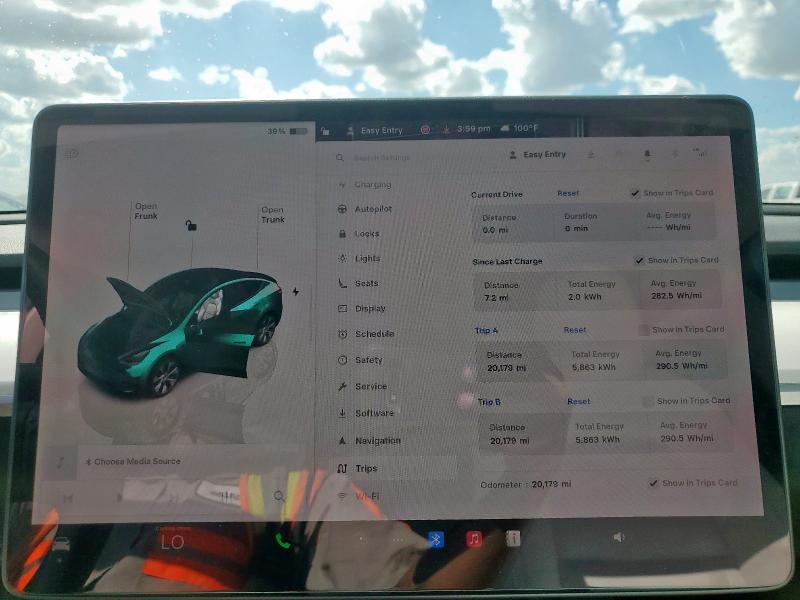 7SAYGAEE4NF415746 - 2022 TESLA MODEL Y 蓝色 照片 9