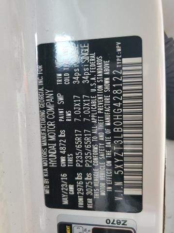 5XYZT3LB0HG428122 - 2017 HYUNDAI SANTA FE SPORT 白色 照片 12