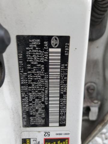 4T1B11HK4JU587021 - 2018 TOYOTA CAMRY L Ağ foto 13