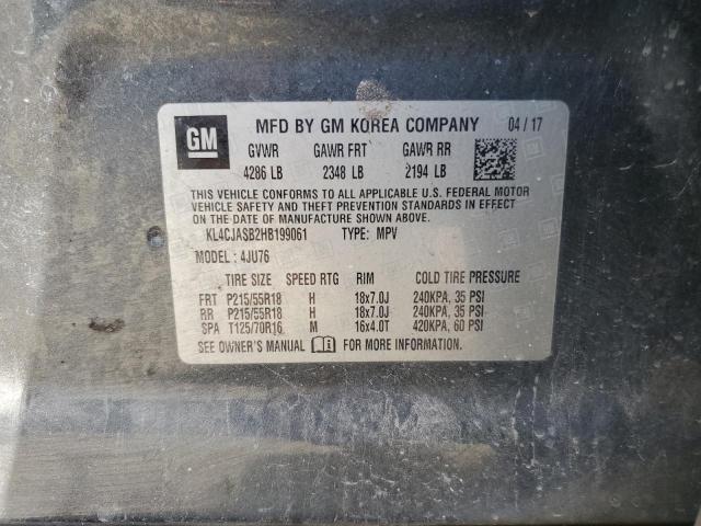 KL4CJASB2HB199061 - 2017 BUICK ENCORE PREFERRED Grafit foto 13