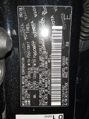 JTEZU5JR8K5196731 - 2019 TOYOTA 4RUNNER SR5 შავი ფოტო 13