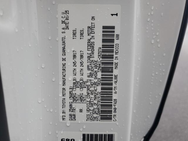 3TYJDAHN7ST019132 - 2025 TOYOTA TACOMA XTRACAB WHITE photo 12