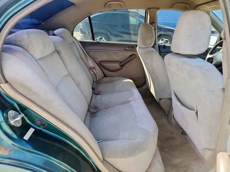 2HGES16551H539205 - 2001 HONDA CIVIC LX GREEN photo 10