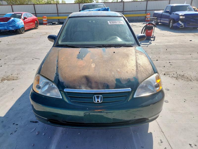 2HGES16551H539205 - 2001 HONDA CIVIC LX GREEN photo 5