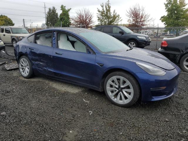 5YJ3E1EB3NF276034 - 2022 TESLA MODEL 3 蓝色 照片 4
