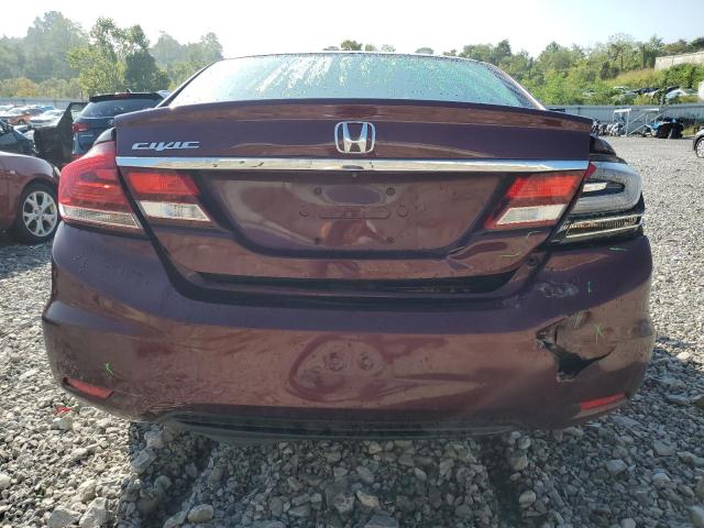 19XFB2F55FE098297 - 2015 HONDA CIVIC LX BURGUNDY photo 6