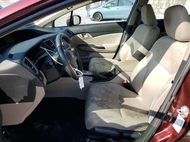 19XFB2F55FE098297 - 2015 HONDA CIVIC LX BURGUNDY photo 7