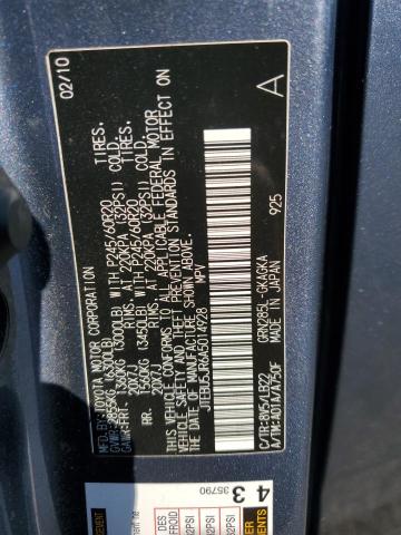 JTEBU5JR6A5014928 - 2010 TOYOTA 4RUNNER SR5 BLUE photo 14