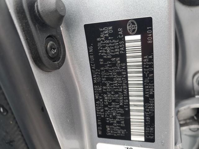 4T1G11AK9PU748746 - 2023 TOYOTA CAMRY SE NIGHT SHADE SILVER photo 12