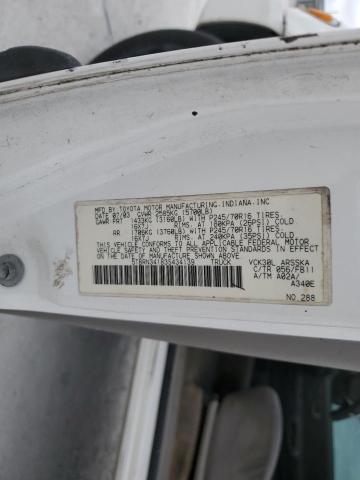 5TBRN34183S434139 - 2003 TOYOTA TUNDRA ACCESS CAB SR5 WHITE photo 12