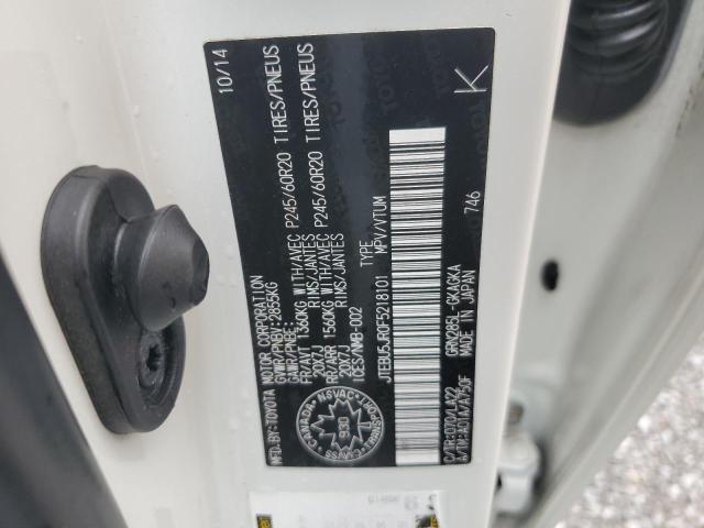 JTEBU5JR0F5218101 - 2015 TOYT 4RUNNER SR5/SR5 PREMIUM Weiß Foto 13