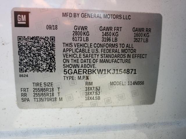 5GAERBKW1KJ154871 - 2019 BUICK ENCLAVE ESSENCE Белый фото 13