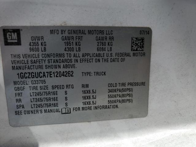 1GCZGUCA7E1204262 - 2014 CHEVROLET EXPRESS G3 თეთრი ფოტო 13